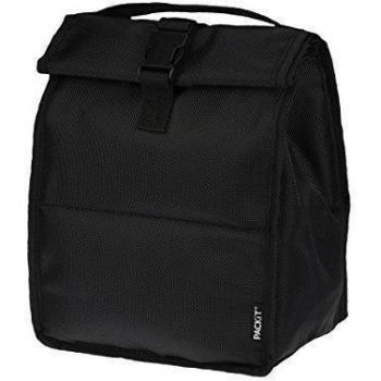 PACKIT Roll top - Bolsa para almuerzo congelable con diseño black