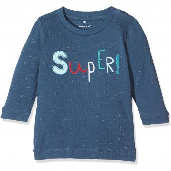 NAME IT Nitgeubso Ls Top M Nb, Camisa Manga Larga para Bebés, Azul