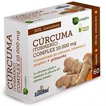 Nature Essential | Cúrcuma Complex 10.000 mg | 2 Unidades | 60 Cápsulas Vegetales | Jengibre, Pimienta Negra y Vitamina C | Antiinflamatorio | Ayuda a Reforzar el Sistema Inmune | 95% Curcumina