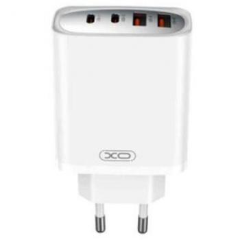 Cargador Rápido XO 22.5W - 2 Puertos USB-C - Múltiples Voltajes - Alta Eficiencia - Color Blanco