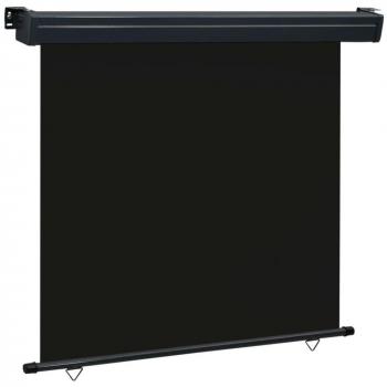 Cortina lateral para terraza 170x250 cm color negro, toldo lateral de balcón 175x250 cm marca vidaXL