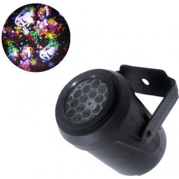 Luz Proyector LED Copos de Nieve para Decoración Navideña - Lámpara Nocturna para Fiestas y Hogar
