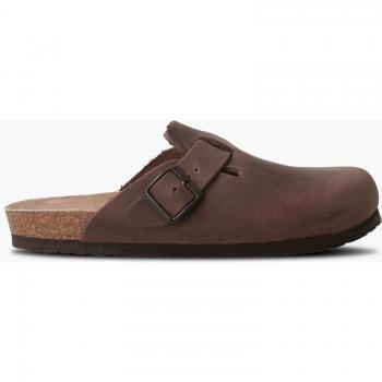 Zuecos de mujer bio G104396 en color marrón oscuro