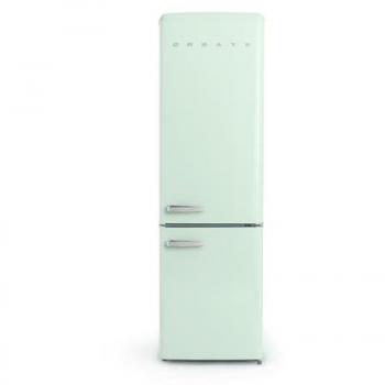 Frigorífico Combi Retro 244L Verde Pastel - Create Fridge Stylance
