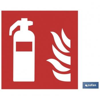 Cartel Extintor de Incendios Pictograma