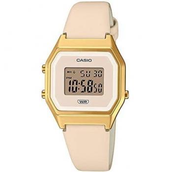 Casio Women's Gold and Cream Stainless Steel Quartz Watch LA680WEGL-4EF