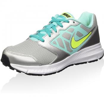 Nike Downshifter 6 (GS/PS) Zapatillas de running, Niñas, Plateado, 35 1/2