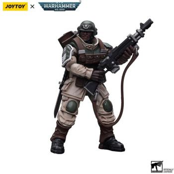 Joy Toy 1/18 Astra Militarum Cadian Command Squad Veteran Figure with Regimental Standard
