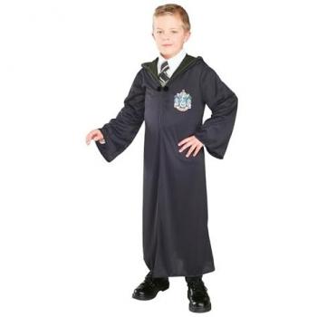 Túnica Infantil Slytherin Harry Potter - Disfraz Unisex 8-10 Años con Emblema Original