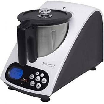 Superchef Robot de Cocina VA1500 Cook&MIx, 1100w+500w, jarra de 2 litros de capacidad real, 10 velocidades, de 40º a 110º