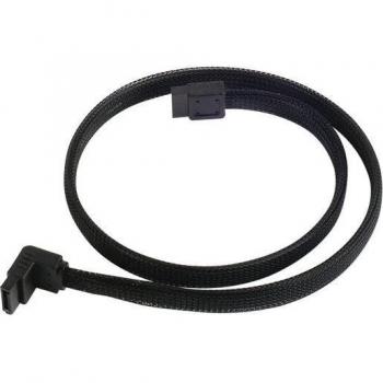 SilverStone CP08 Cable SATA III 6Gb/s Blindado 50cm Acodado Negro
