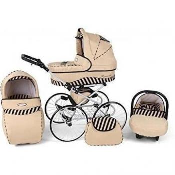 BEBÉ COCHE hogartrend ROMANTIC RUEDAS 17 3 EN 1 SET COMPLETO