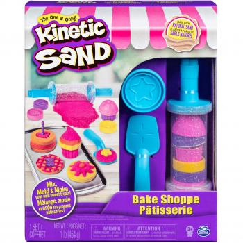 Kinetic Sand 6045940 Bake Shop Playset with1lb 16 Tools and Moulds, for Ages 3 and Up, Multicolour
