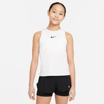 Nike Dri-Fit Victory Tank Top, Girls, White, Size: L