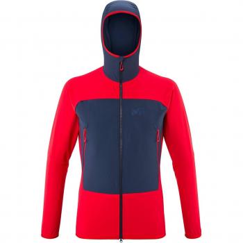 Millet - Sudadera de hombre Fusion XCS, chaqueta softshell para hombre, color rojo, talla XL