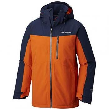 Columbia Men Winter Jacket Wild Card, Größe:L, Farbe:Collegiate Navy/Backcountry Orange