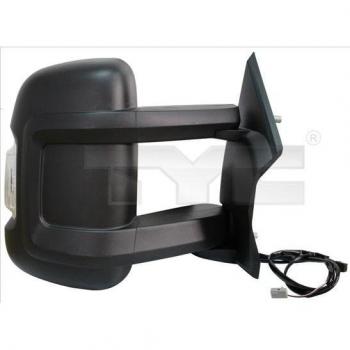 Espejo retrovisor TYC 309-0164 con diseño aerodinámico, ajuste eléctrico, cristal templado y carcasa en color negro