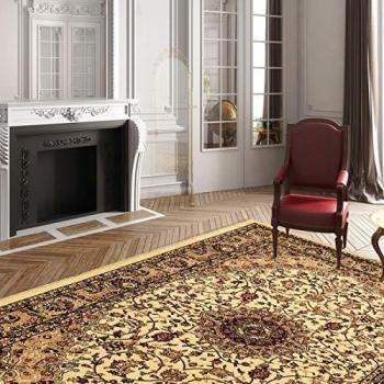 Alfombra Oriental Beige 120x170 cm - Lalem - Polipropileno - Ideal para Dormitorio