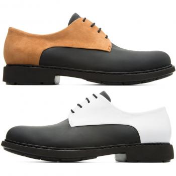 CAMPER Twins - Men's Formal Shoes - Smooth Leather - Black, Blue, White - Size 46/12