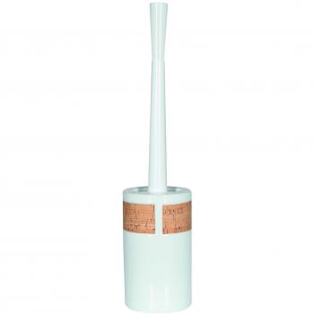 Escobillero con Soporte de Porcelana Blanco Tube Nature