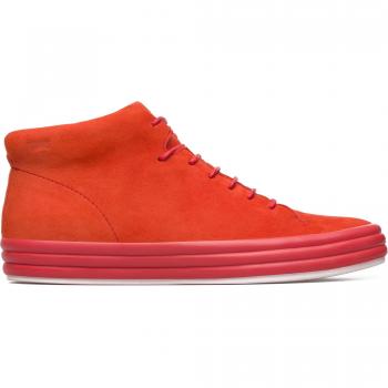 CAMPER Hoops Women's Red Suede Ankle Boots, Size 37/7
