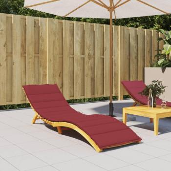 Wine Red Oxford Fabric Sun Lounger Cushion 200x60x3 cm