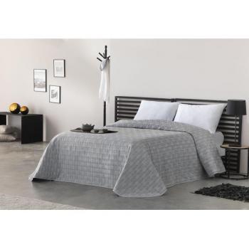 Colcha jacquard Aina gris Naturals, fabricado en España, para cama de 135 cm