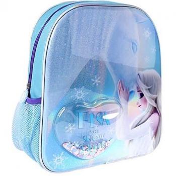 CERDÁ LIFE'S LITTLE MOMENTS, Mochila Infantil con Burbuja y Confetti de Frozen Ii-Licencia Oficial Disney para Niñas, Azul, Edad recomendada-2-6 años