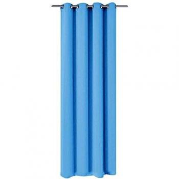 vidaXL Cortina Opaca con Ojales Metal 270x245cm Turquesa Decoración para Hogar
