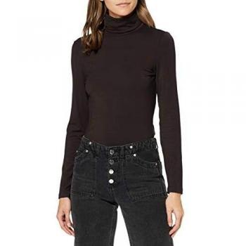 Vero Moda Vmava Lulu LS Rollneck Blouse Ga Noos Camisa Manga Larga, Negro