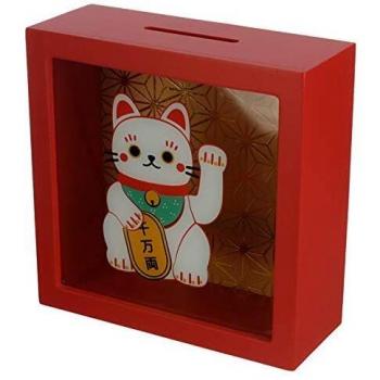 Hucha con Cristal Maneki Neko – Gato de la Suerte