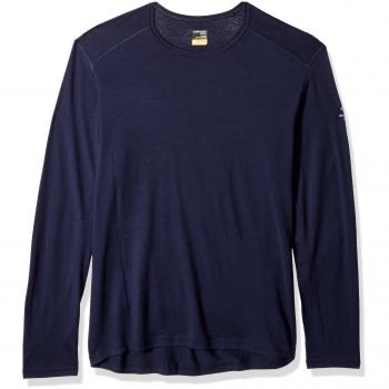 Icebreaker Mens Oasis LS Crewe Bajo la Ropa Térmica, Hombre, Midnight Navy, XL