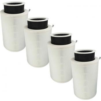 Filtro de aire 4x compatible con Xiaomi Mi Air Purifier 3H - Filtro combinado prefiltro + HEPA + carbón activo - Vhbw
