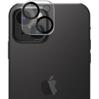 Protector de Lente eSTUFF para iPhone 14/14 Plus, Vidrio Templado Negro y Transparente, 0.33 mm, 1 Unidad