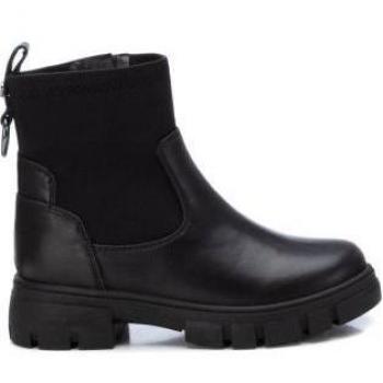 Botines Xti Kids 150598 de Niña en Color Negro con Cierre de Cremallera y Elástico