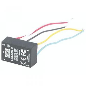 Transformador LED Mean Well LDB-600LW, 2-30 V CC, 600 mA, atenuación PWM, IP67