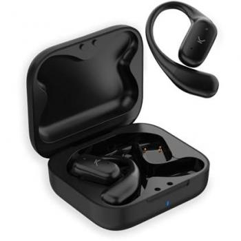 Auriculares Inalámbricos KSIX Cosmos, Open Ear, Autonomía 6+18h, Control Táctil, Llamadas, Asistentes de Voz, Color Negro