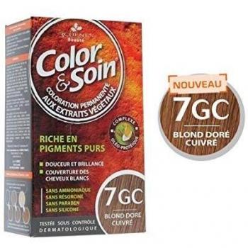 Les 3 Chênes Color & Soin Woman Hair Dye - Copper Golden Blond: 7GC
