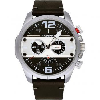 Reloj Radiant RA550701 de hombre, tipo Speedy, con correa de piel sintética y color negra