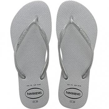 Havaianas Slim Gloss Women's Flip-Flops in Ice Grey