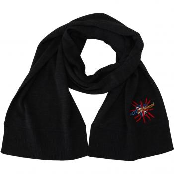 Dolce & Gabbana Black Sacred Heart #DGLovesLondon Wrap Scarf, Elegant Black Wool Wrap Scarf, Unisex, Size: ONE SIZE