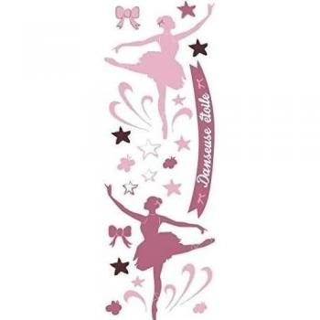 Plage Bailarina Decoración Adhesiva, Vinilo, Rosa, 24x3x68 cm