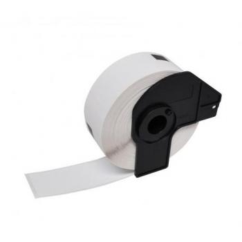 Brother DK-11218 - Etiquetas Precortadas Circulares Adhesivas - 24 mm de Diámetro - 1000 Unidades por Rollo - Color de Texto Negro sobre Fondo Blanco