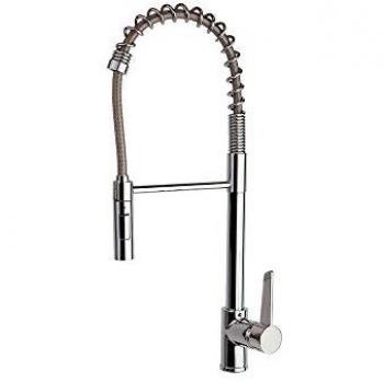 Ramon Soler Grifo de Fregadero de Gran Cocina Home Profesional con Caño Extraíble, Extensible y Orientable Cromado - Cromo