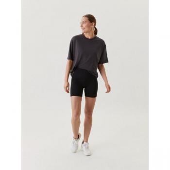 Borg High Waist Comfort Shorts Black, XS
