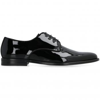 Dolce & Gabbana Men's Black Patent Leather Derby Formal Shoes, Size 9 US (EU 42)