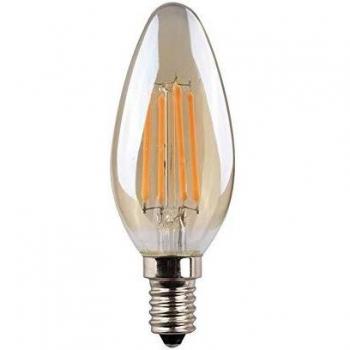 Edm 98621 Bombilla Vela Filamento Led Cristal Vintage, Luz Calida