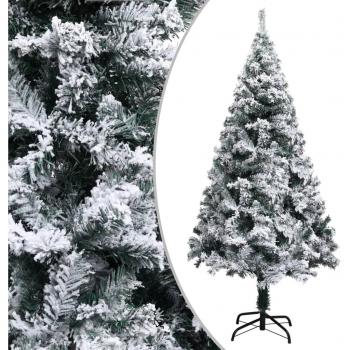 vidaXL Artificial Christmas Tree with Flocked Snow Green 150 cm PVC