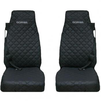 2 Fundas de asiento para Camiones, negro, para Scania 4 Serie R