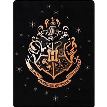 sarcia.eu Manta/Colcha Polar Negra 120x150 cm HOGWART Harry Potter, Oeko-Tex